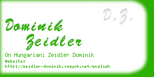 dominik zeidler business card